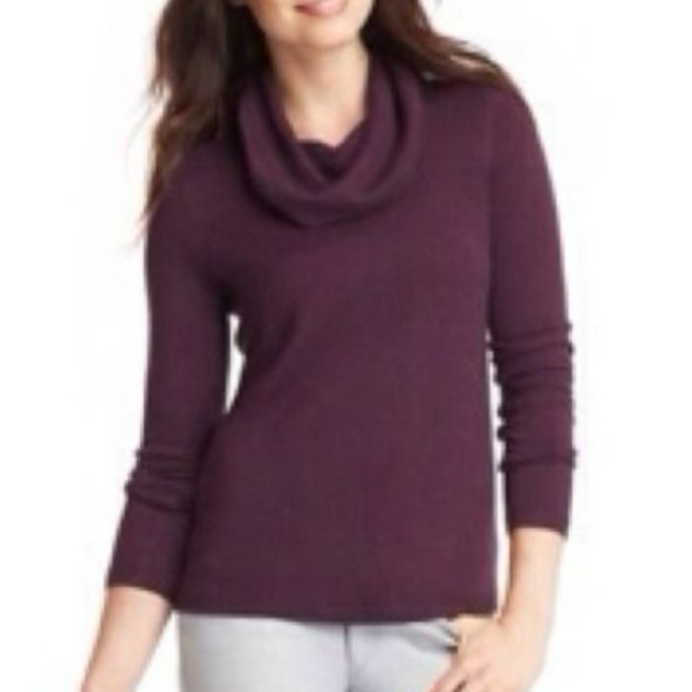 [Ann Taylor] Purple Cowl Neck Long Sleeve- Size M